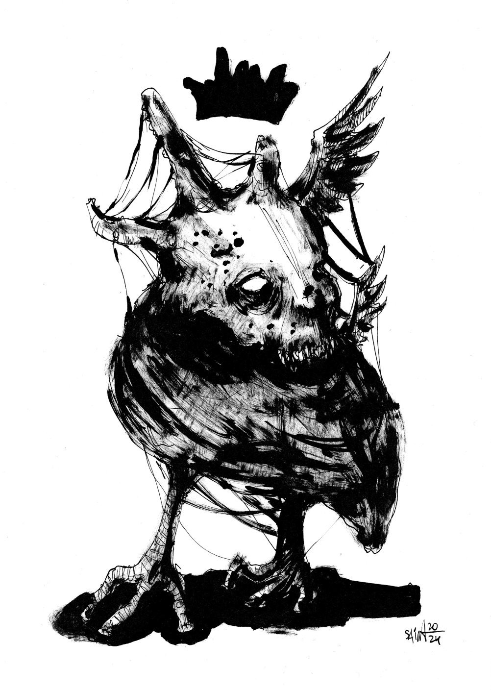 Mr. Bird ink. 15х21 см.