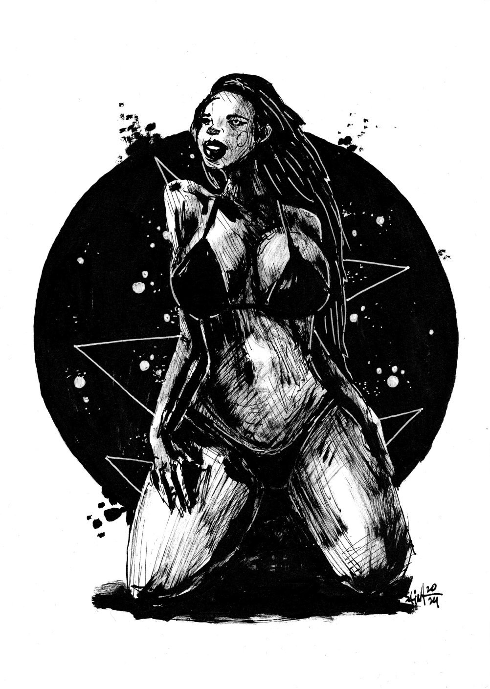 Mrs. Black ink. 15х21 см.