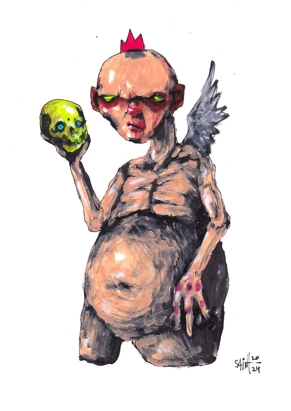 Mr. Green skull. 15х21 см.