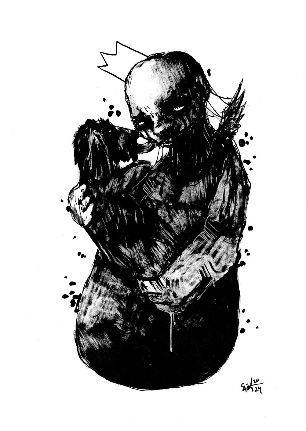 Mr and dackshund. 15х21 см.