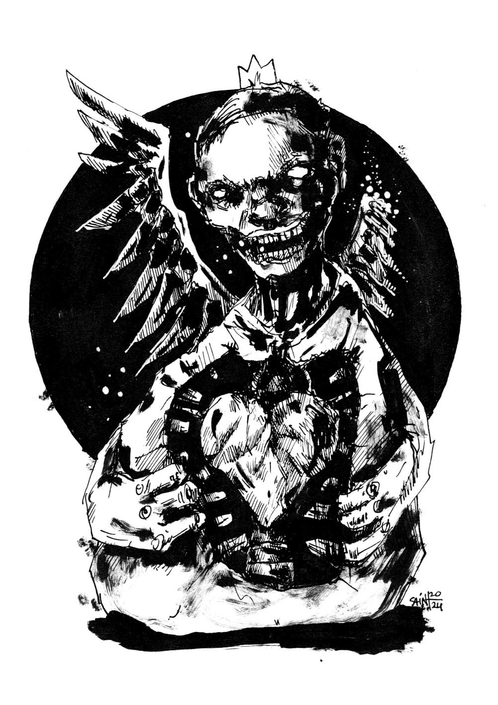 Mr. Black heart. 15х21 см.