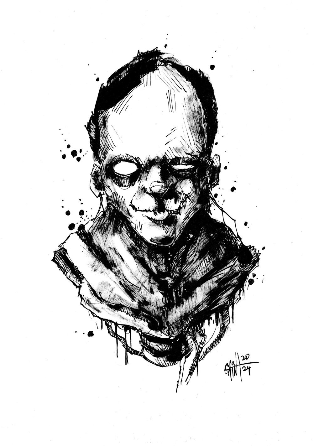 Mr. Big golova ink. 15х21 см.