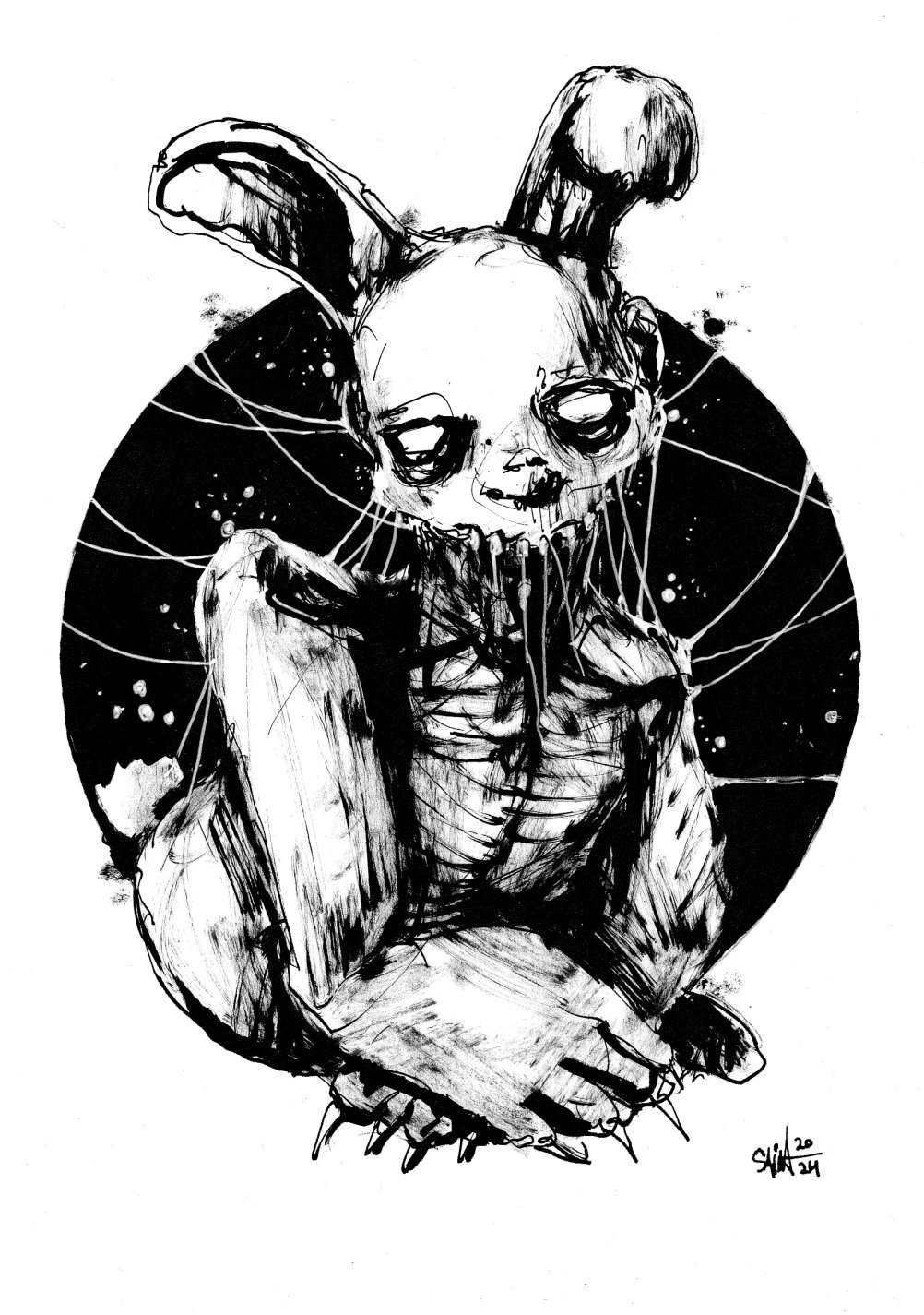 Mr. White rabbit. 15х21 см.