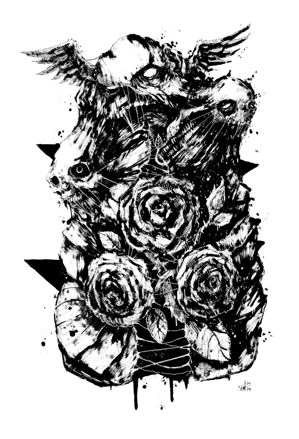 Dark flowerbed. 42х60 см.