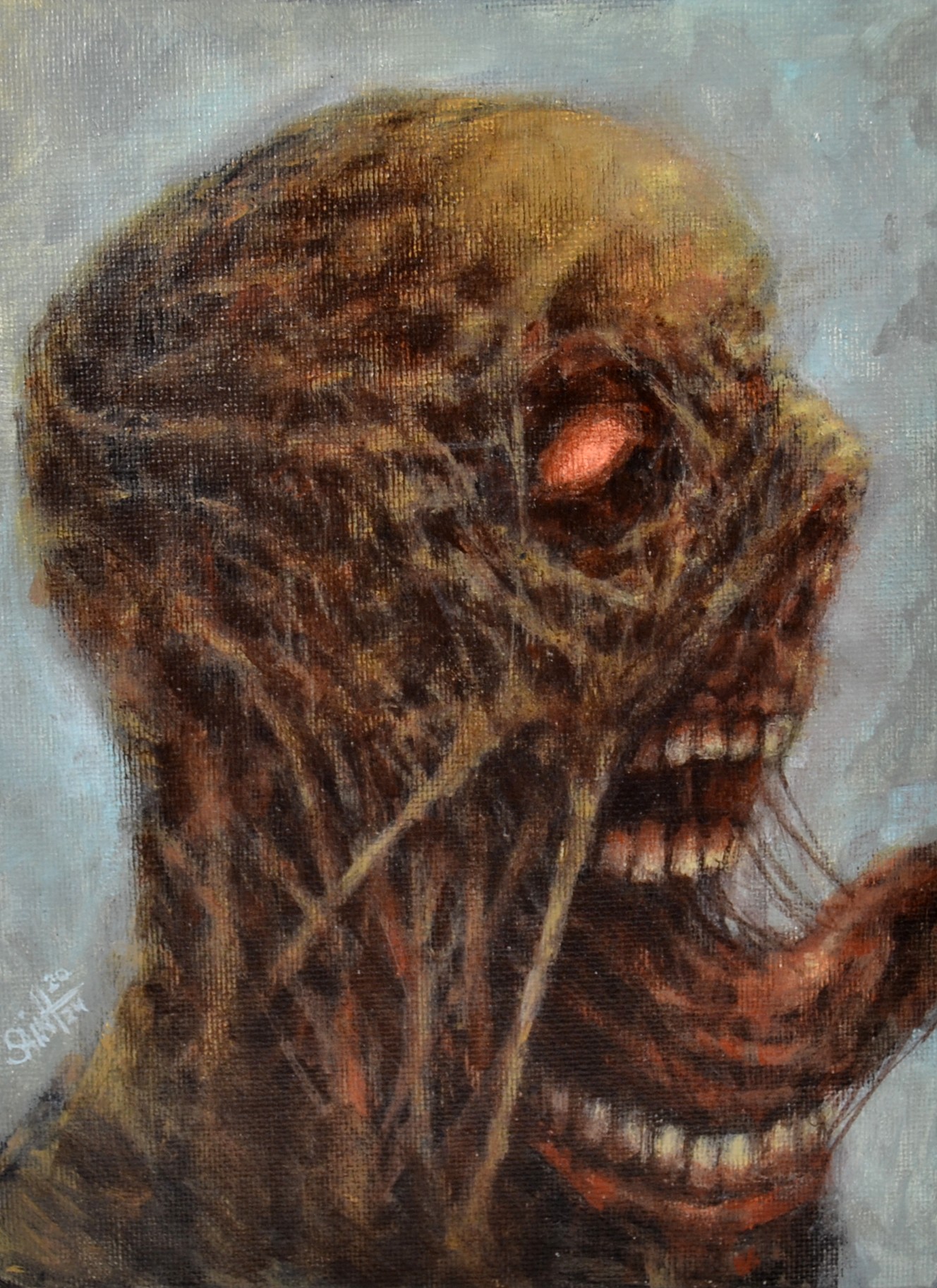 Mr. Trizub. 15х20 см. Холст на картоне