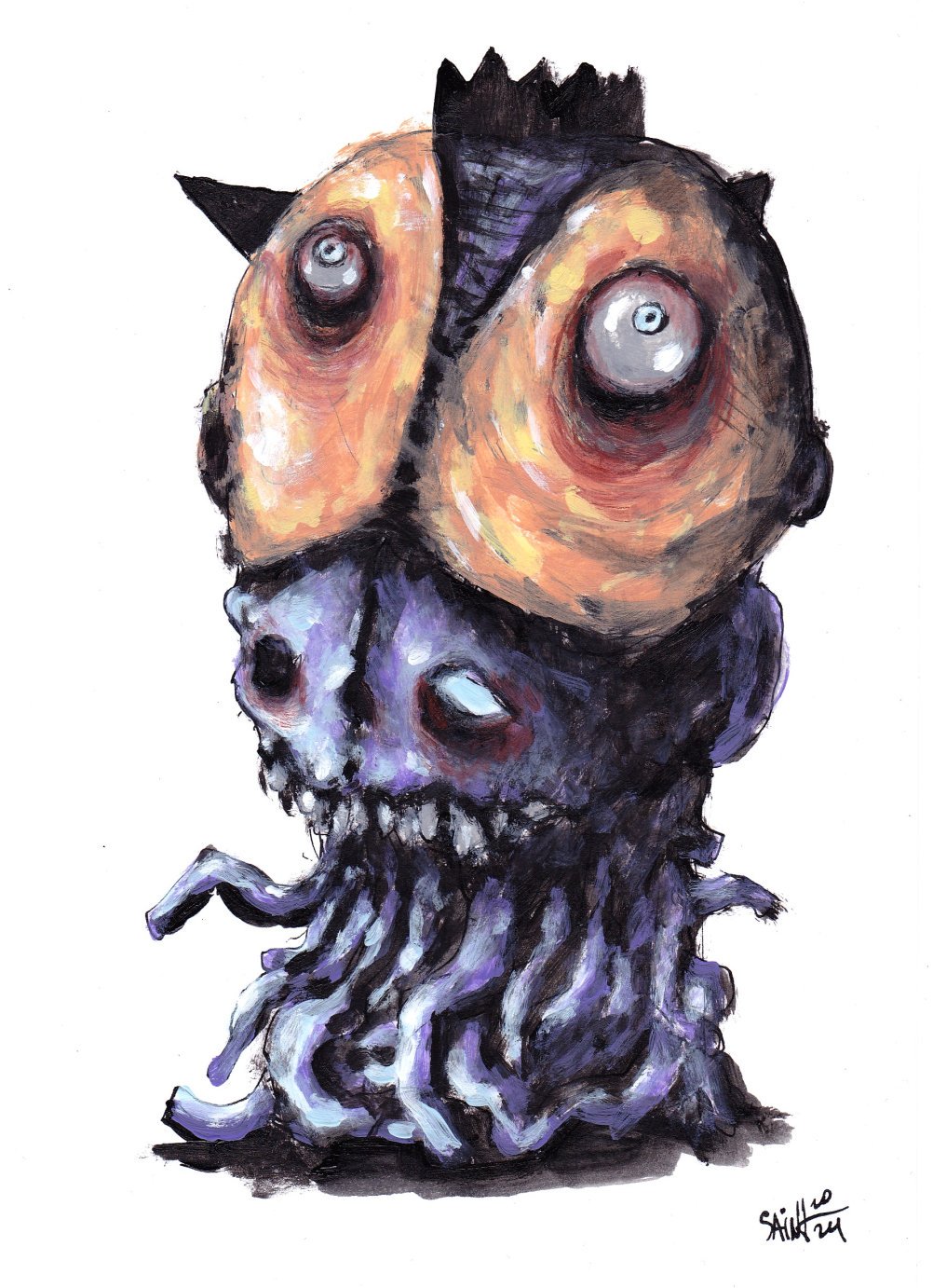 Mr. Ufohead. MMXXIV. 15х21 см.