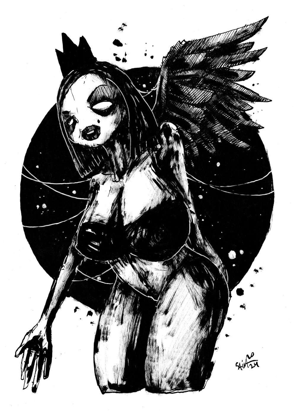 Mrs. Black crown. 15х21 см.