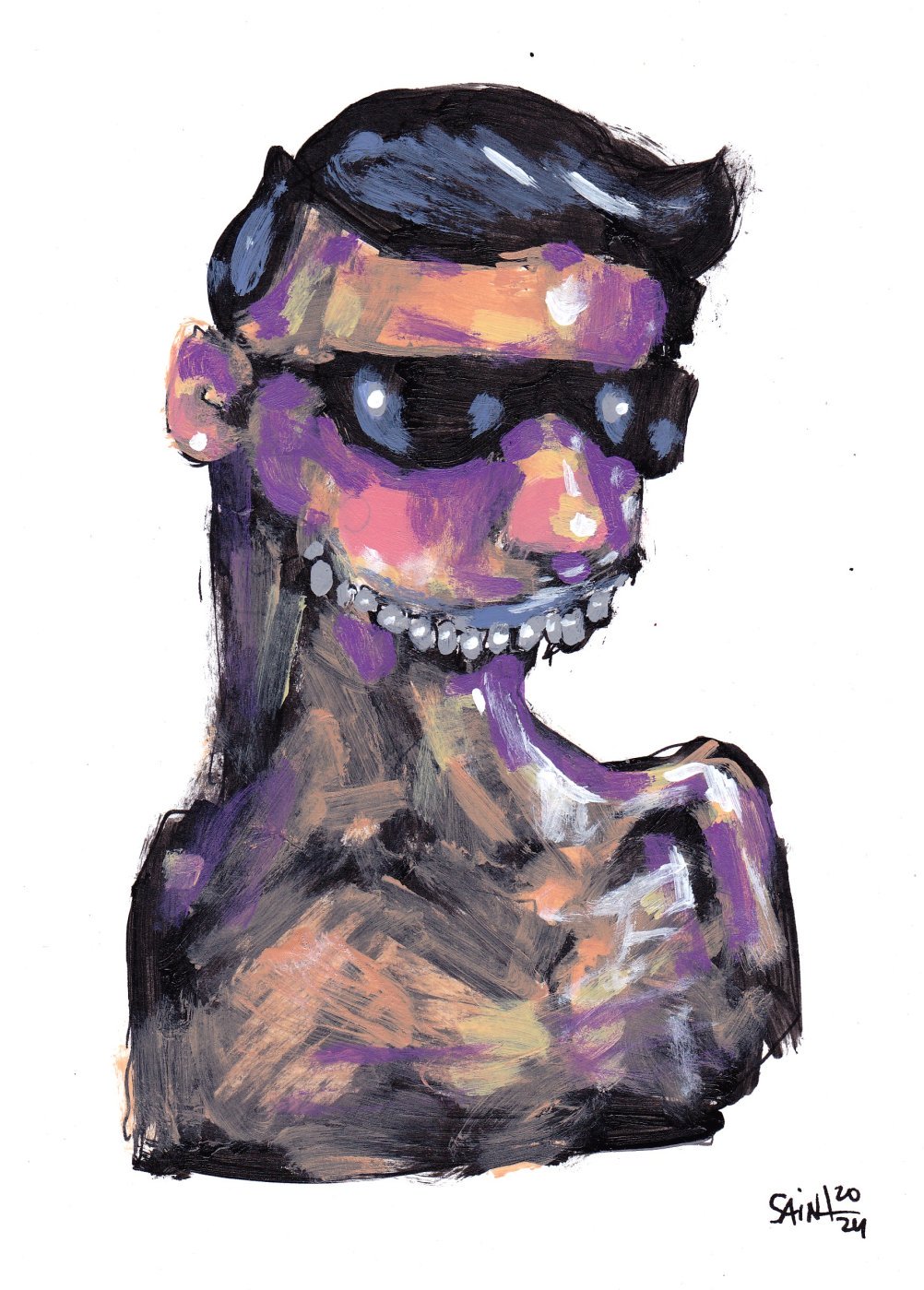 Mr. Black eyes. 15х21 см.