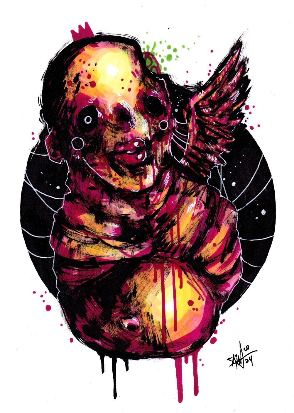 Mr. Orangewing. MMXXIV. 15х21 см.
