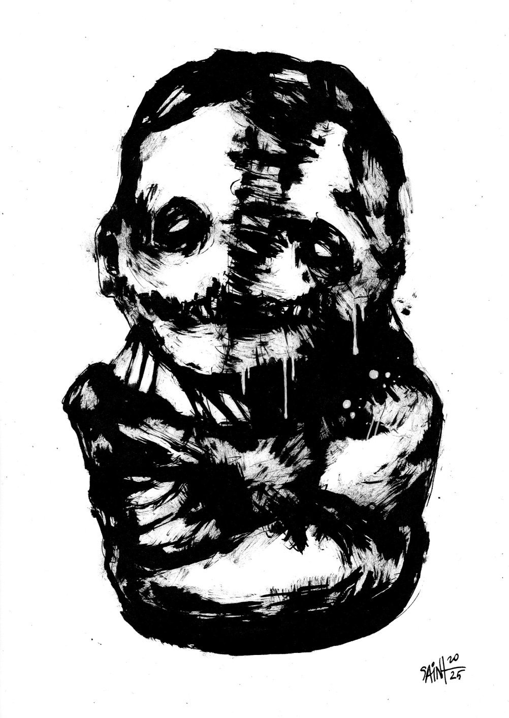 Mr. 2whiteface. MMXXV. 15х21 см.
