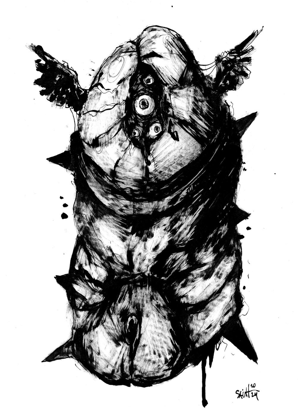 Mr. Oneeye. MMXXIV. 15х21 см.