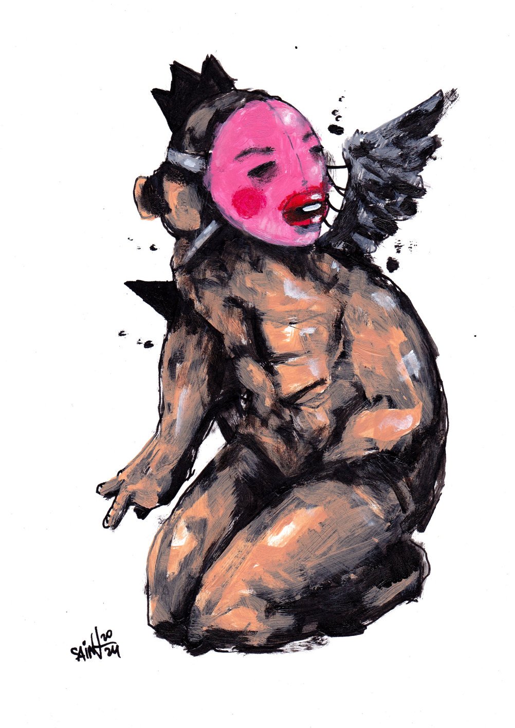Mr. Pinkface. MMXXIV. 15х21 см.