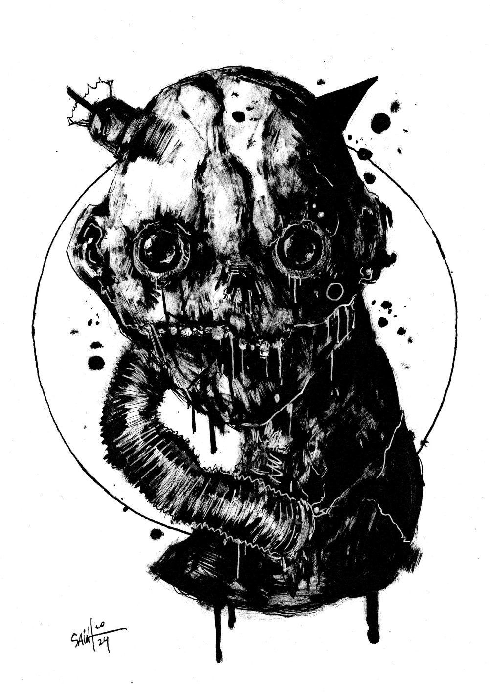 Mr. Elektrozomb. MMXXIV. 15х21 см.