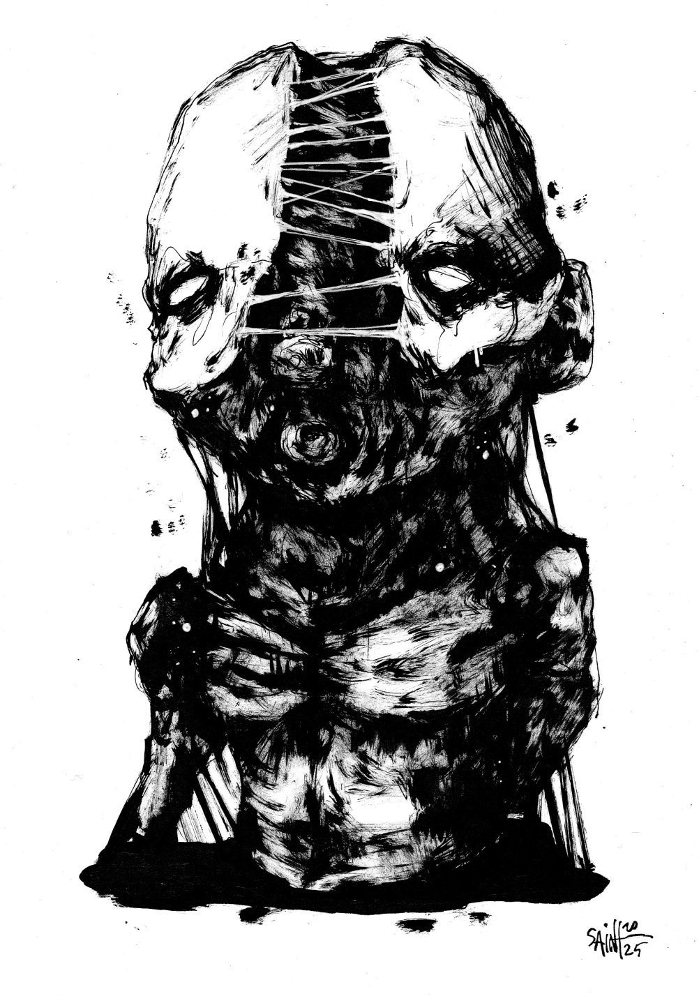 Mr. Whiteface. MMXXV. 15х21 см.