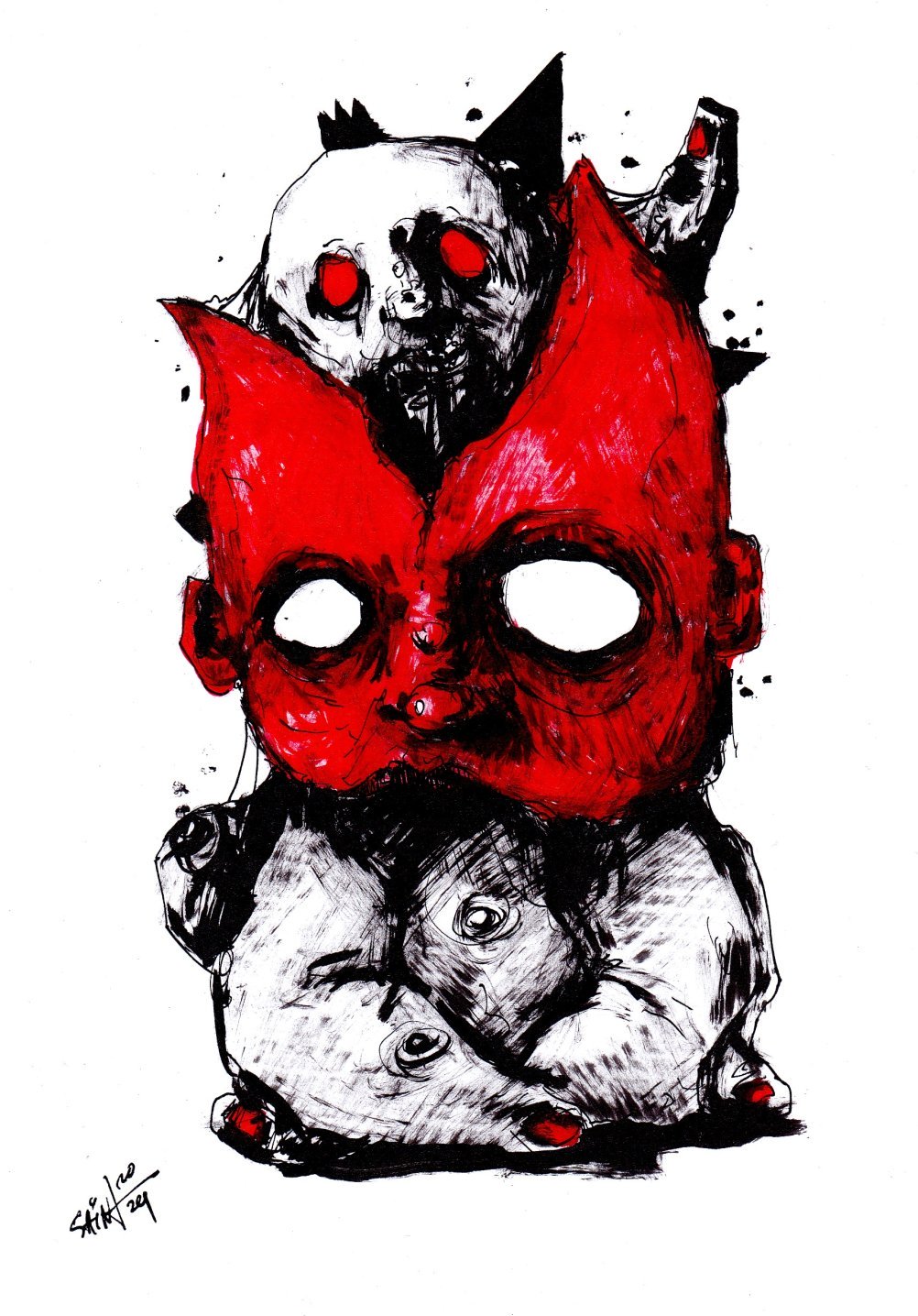 Mr. Whiteredglaz. MMXXIV. 15х21 см.