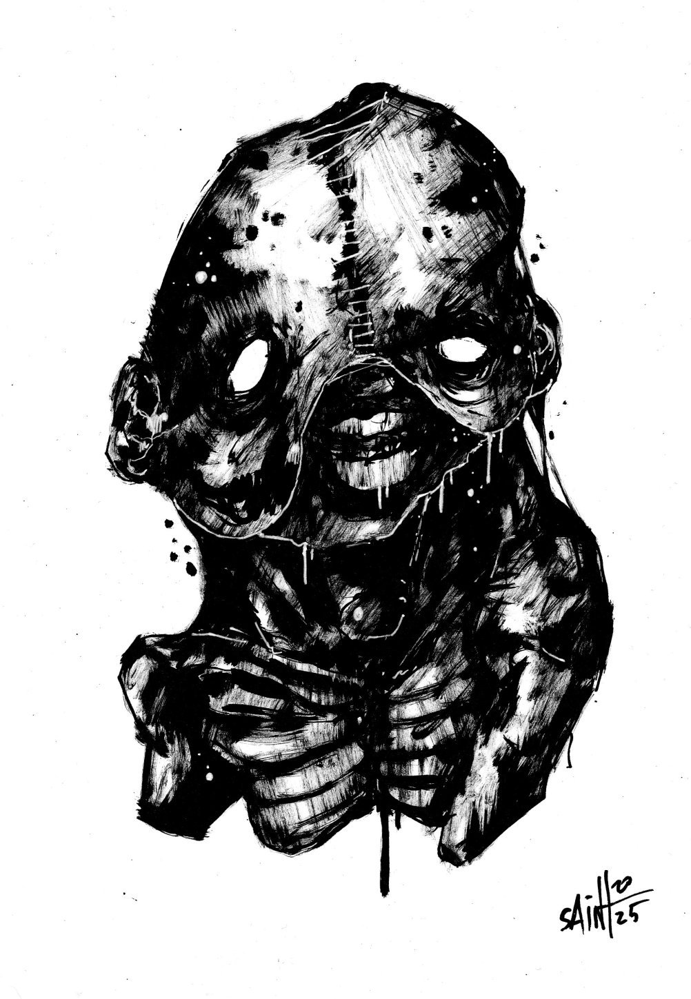 Mr. Bighead. MMXXV. 15х21 см.