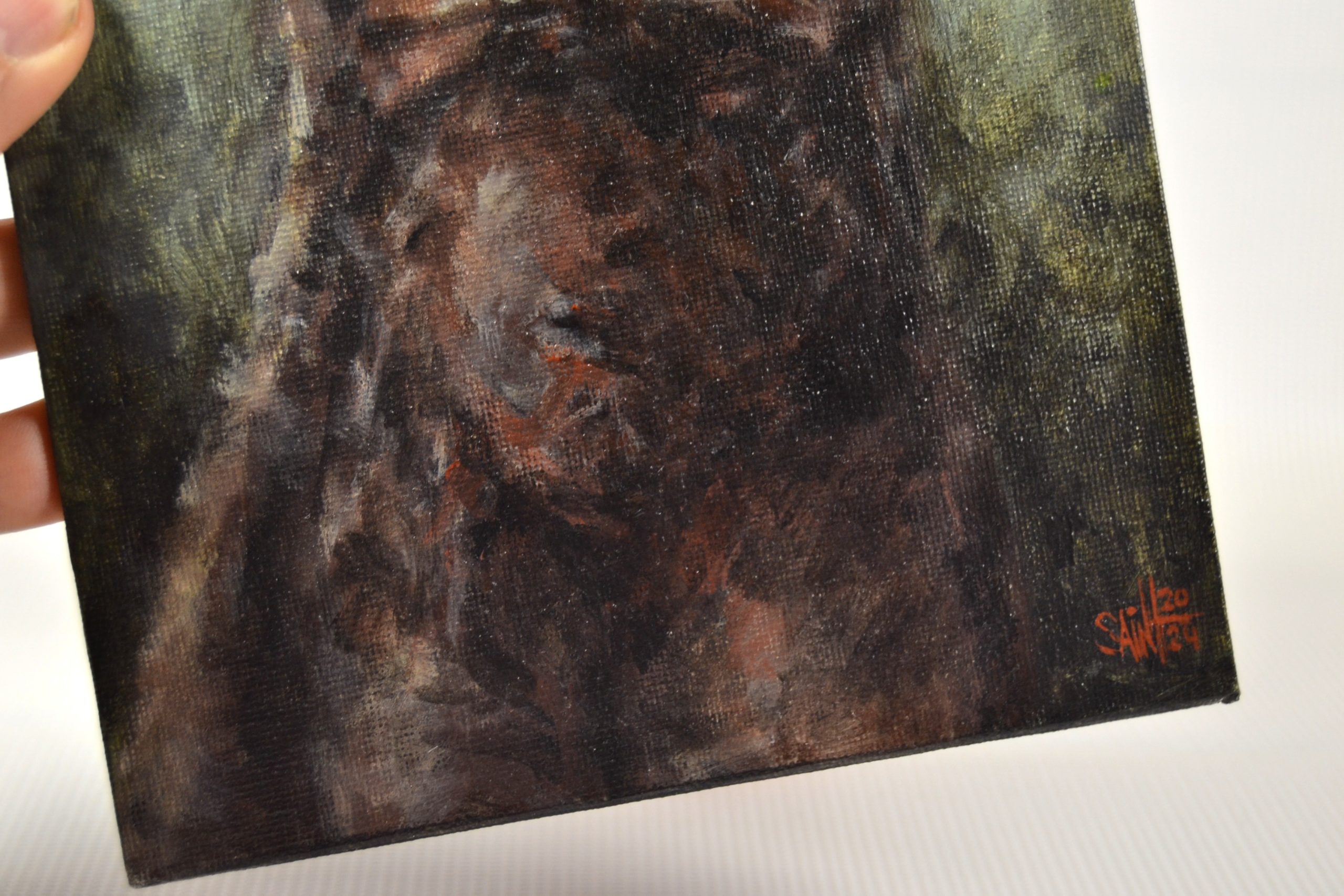 Mr. Bolotnozomb. 15х20 см. Холст на картоне — изображение 5