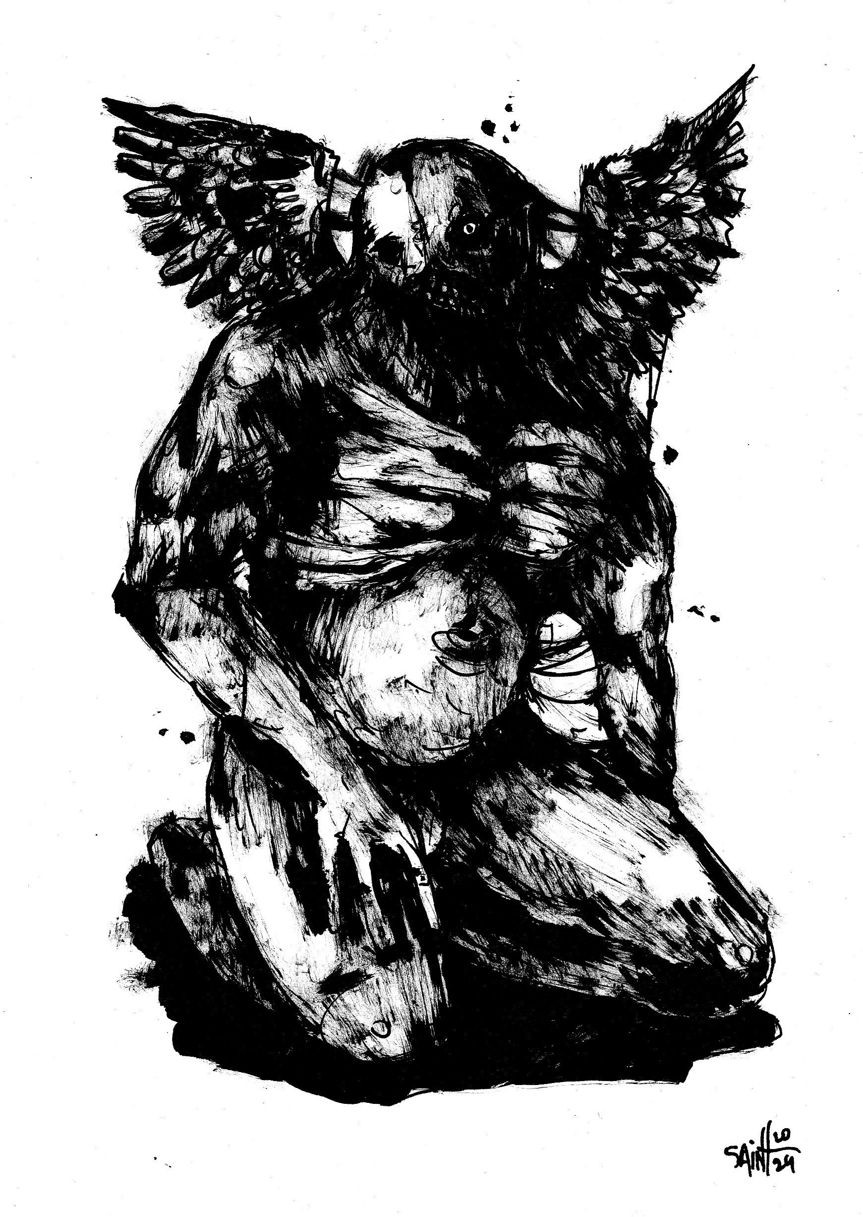 Mr. Krilatmut. MMXXIV. 15х21 см.