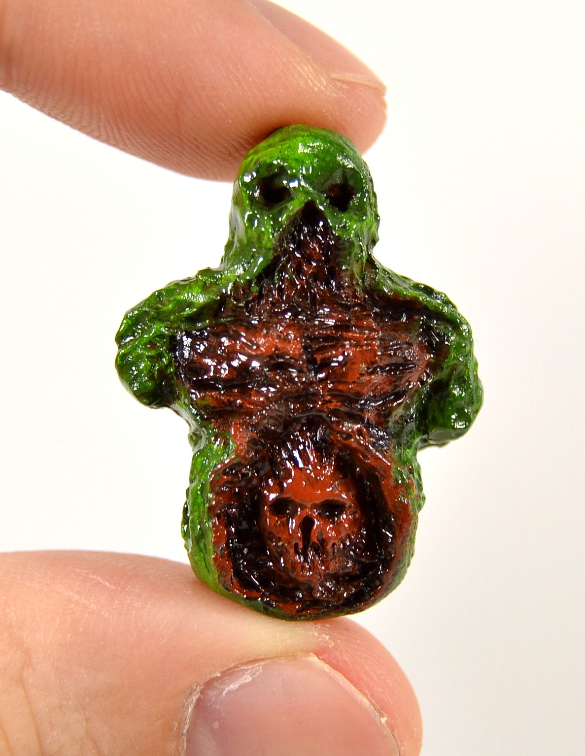 Брошь "Mr. Greenman". Полимерная глина