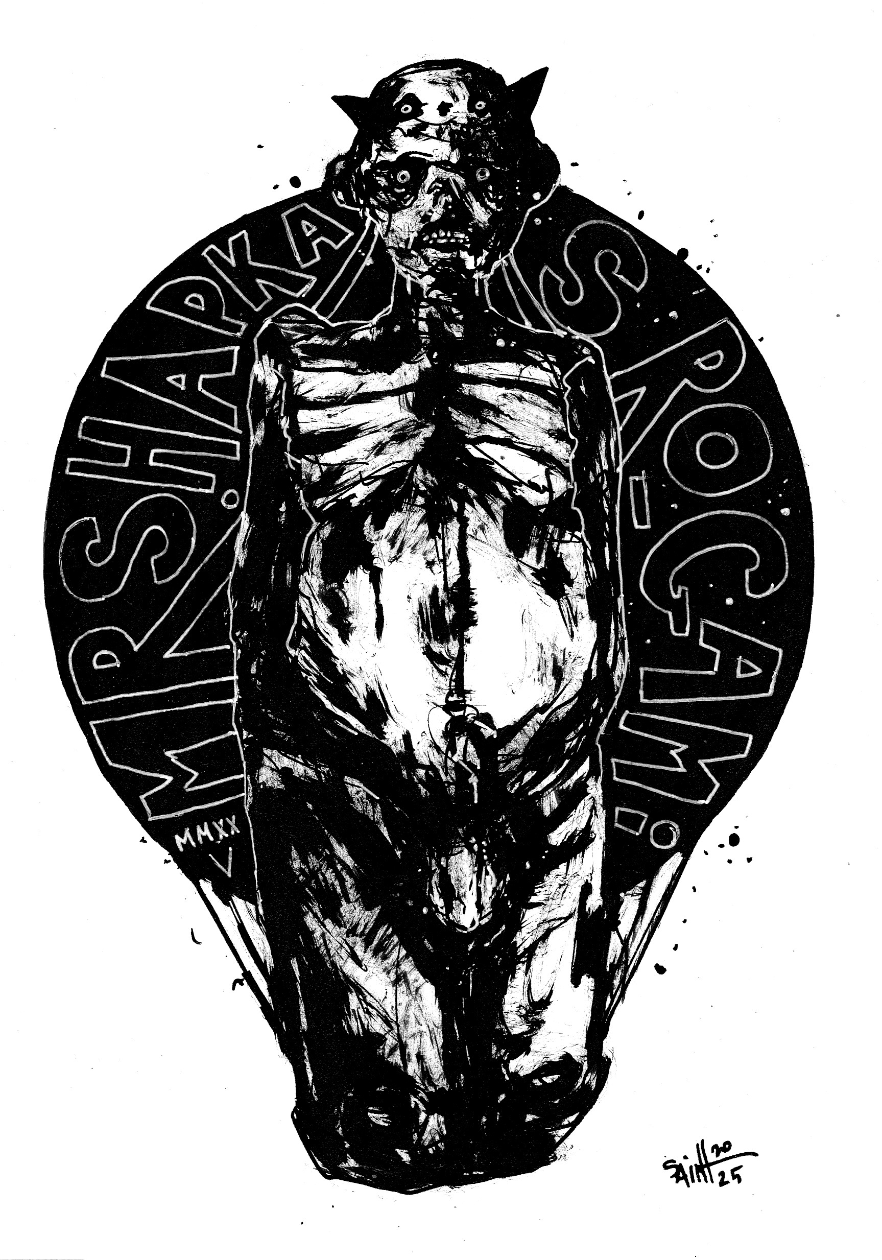 Mr. Shapka S Rogami. MMXXV. 15х21 см.