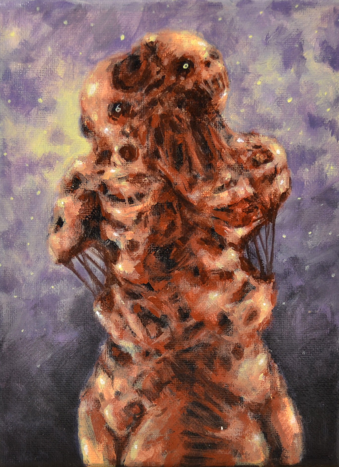 Mr. Spacezombie. 15х20 см. Холст на подрамнике