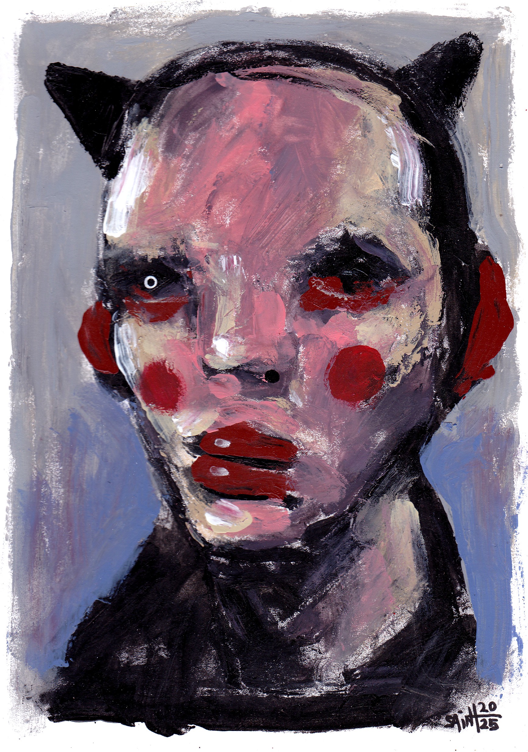 Mr. Clowncat. MMXXV. 15х21 см.