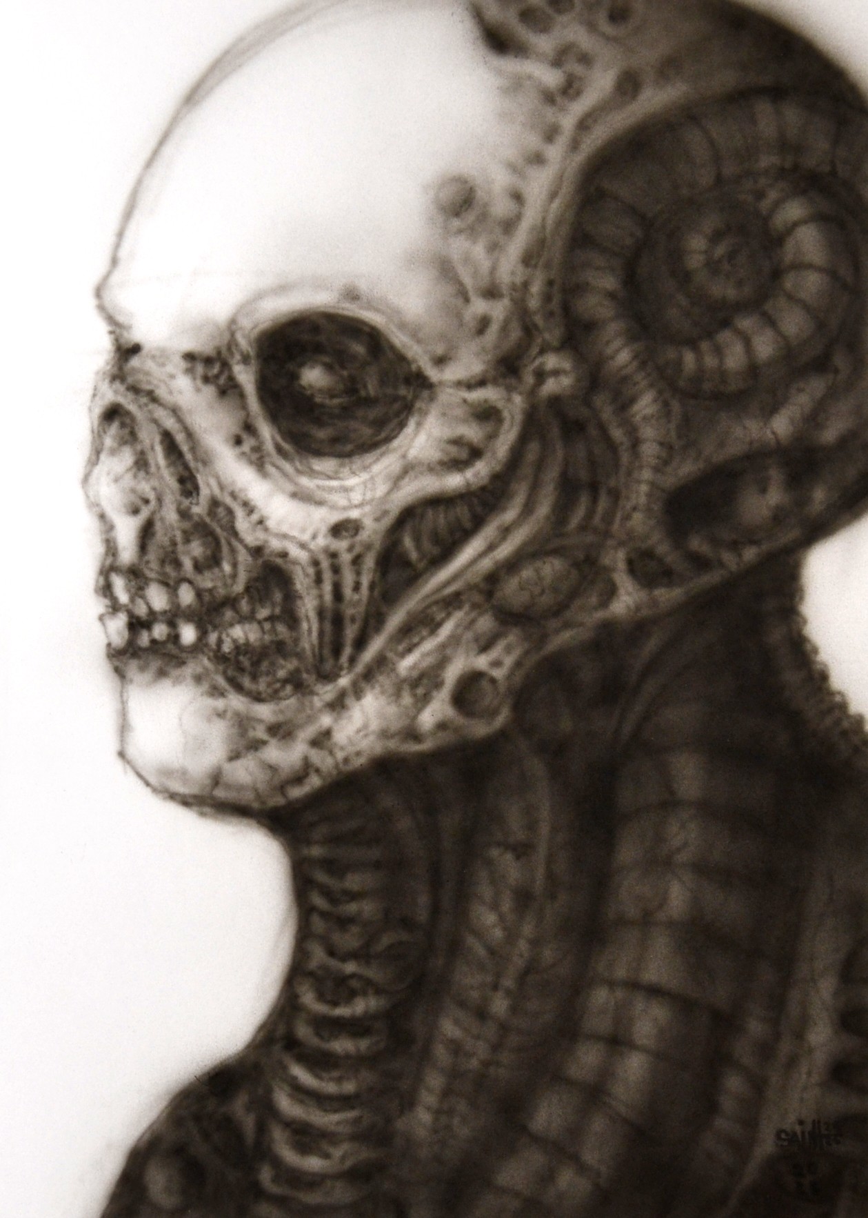 Mr. Skullaerohead. Аэрография. А3 (29,7х42 см)