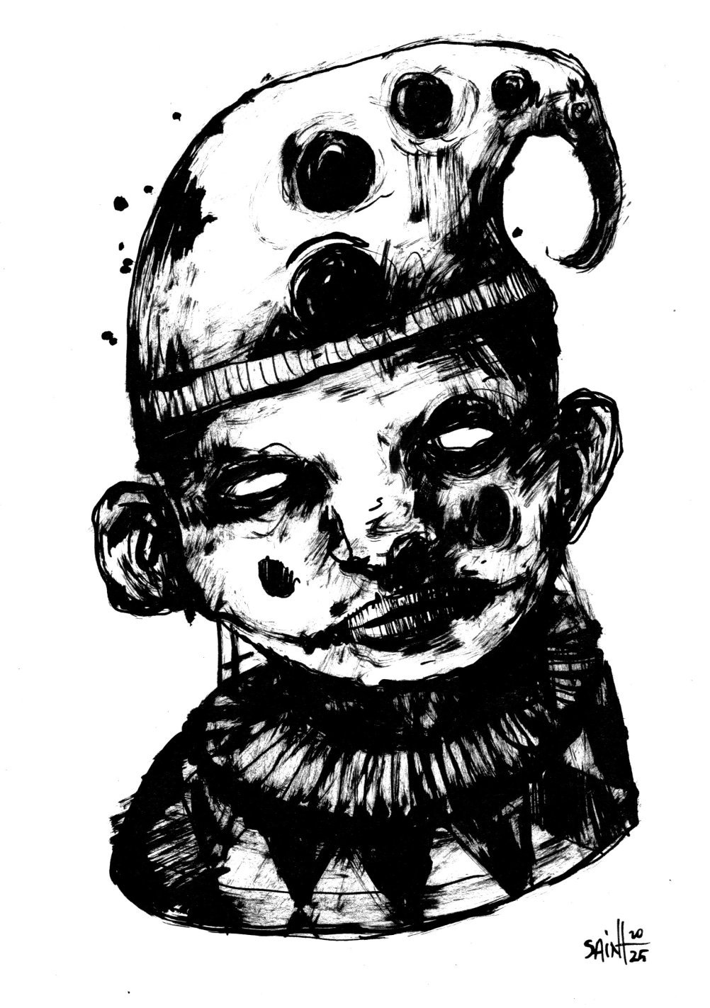 Mr. Clownius. MMXXV. 15х21 см.